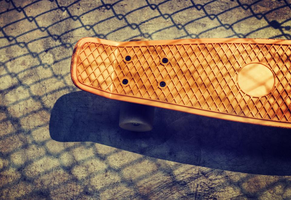 skateboard, games, sports, outdoor, adventure, floor, shadow, sunny, day