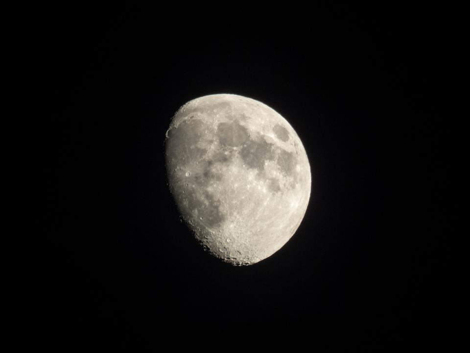 moon, dark, night, sky