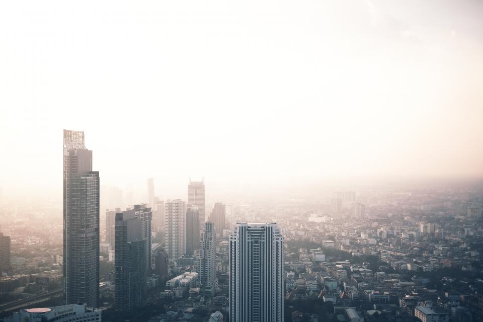 architecture building infrastructure city skyline tower dark urban sunshine