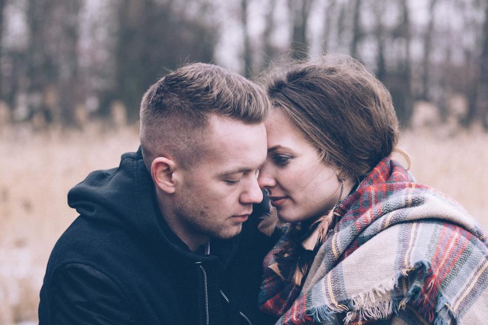 people man guy woman girl couple hug love blur outdoor