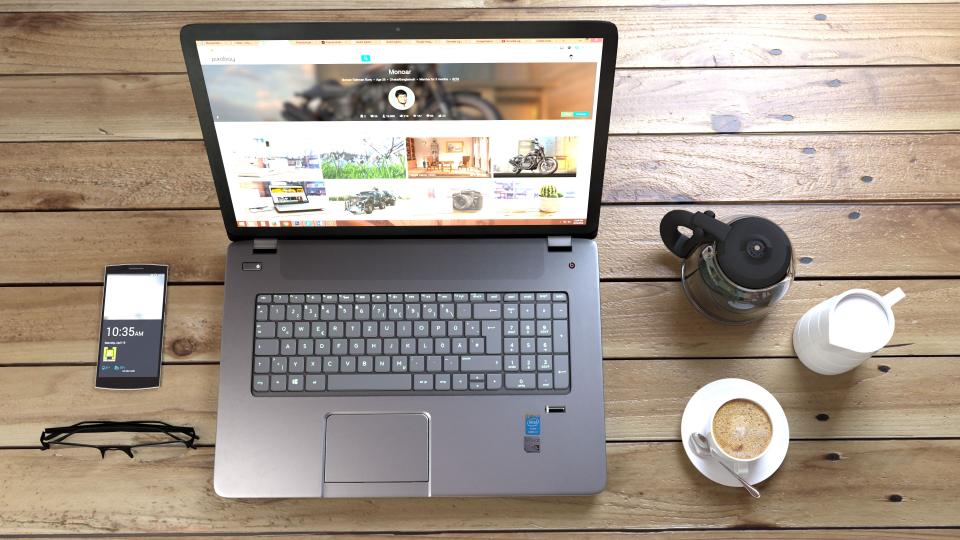 laptop, computer, browser, research, study, business, work, desk, wooden, table, office, coffee, milk, eyeglasses, mobile, phone, smartphone, gadget, touchscreen, electronic, technology