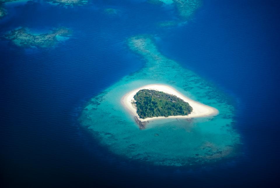 island, nature, sea, ocean, blue, aesthetic, view, aerial, sand, beach, trees