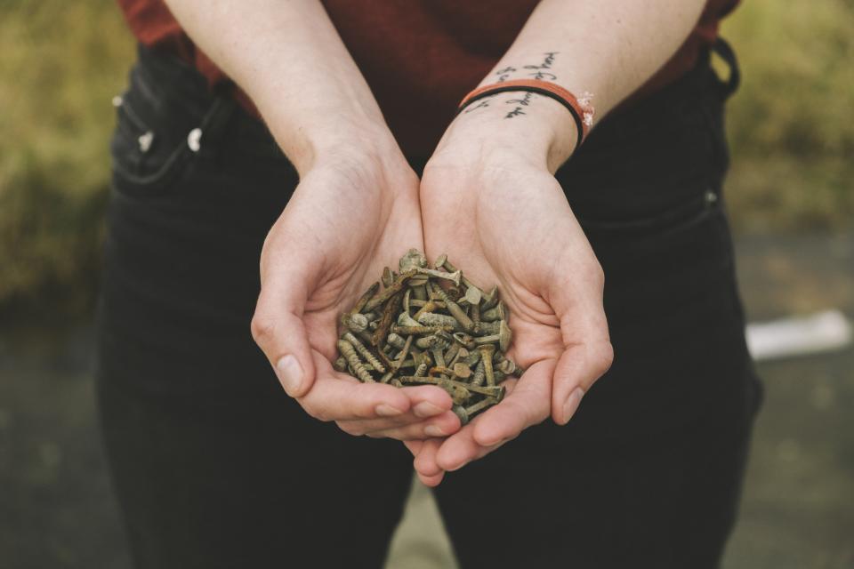 screws nails bits tools hands construction