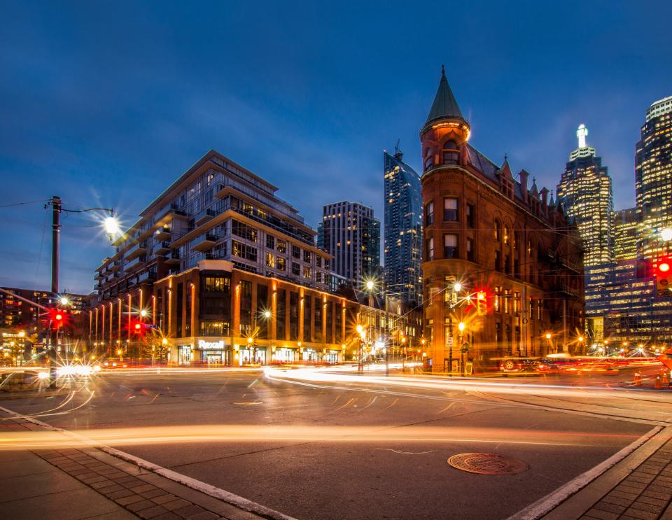 architecture building infrastructure blue sky lights city skyline urban night