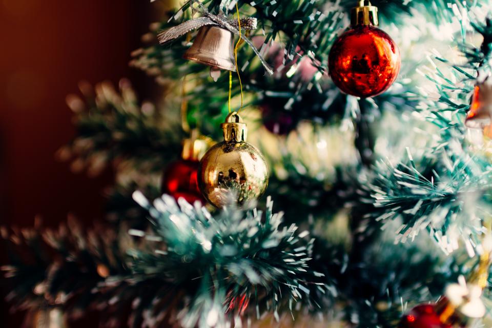 christmas tree ornaments decorations bells festive holidays