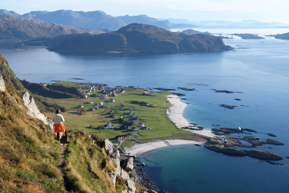 mountain clouds sky aerial travel nature adventure trip people woman house home ocean sea 