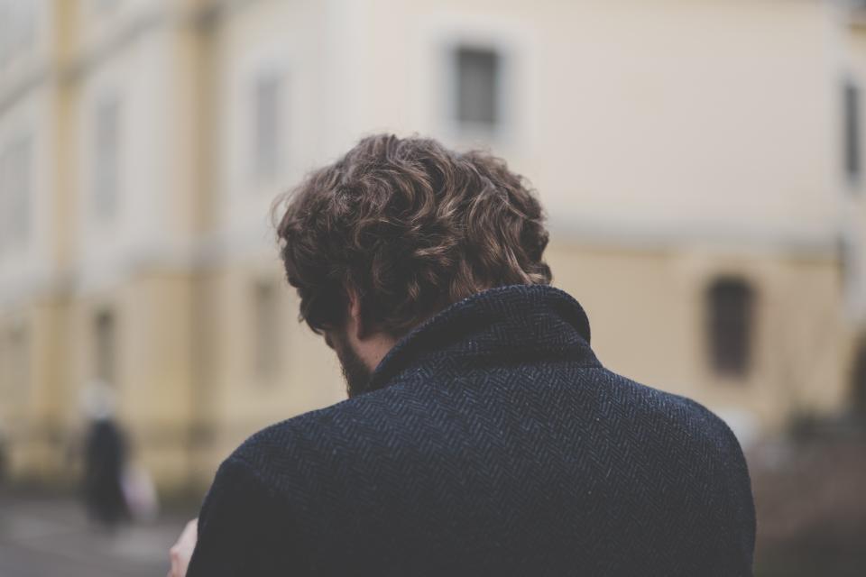 people, man, guy, back, walking, alone, sad