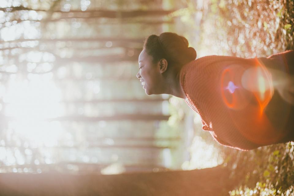 people, girl, woman, outdoor, trees, plant, sunlight, sunrise, pray, worship