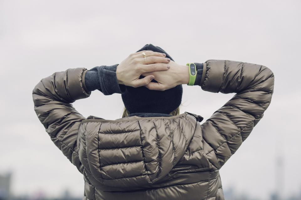 cold, weather, winter, hoodie, jacket, beanie, exercise, tracker, fitness, health, lifestyle, wristband, fashion, accessory, modern, technology, ring, manicure