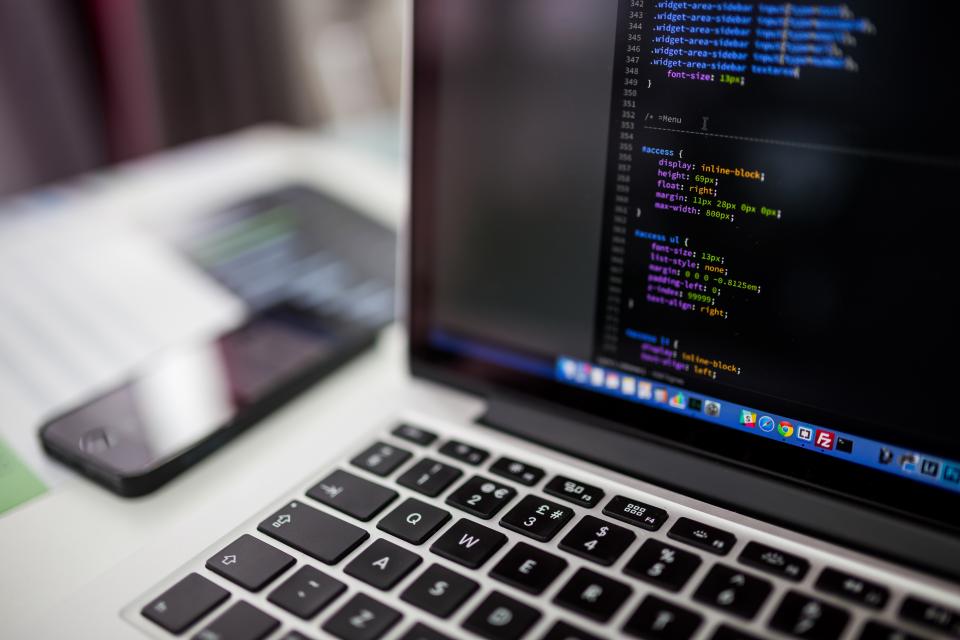 code coding programming CSS macbook laptop computer technology working business