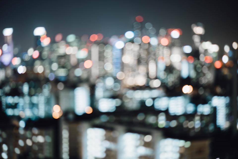 city lights bokeh night