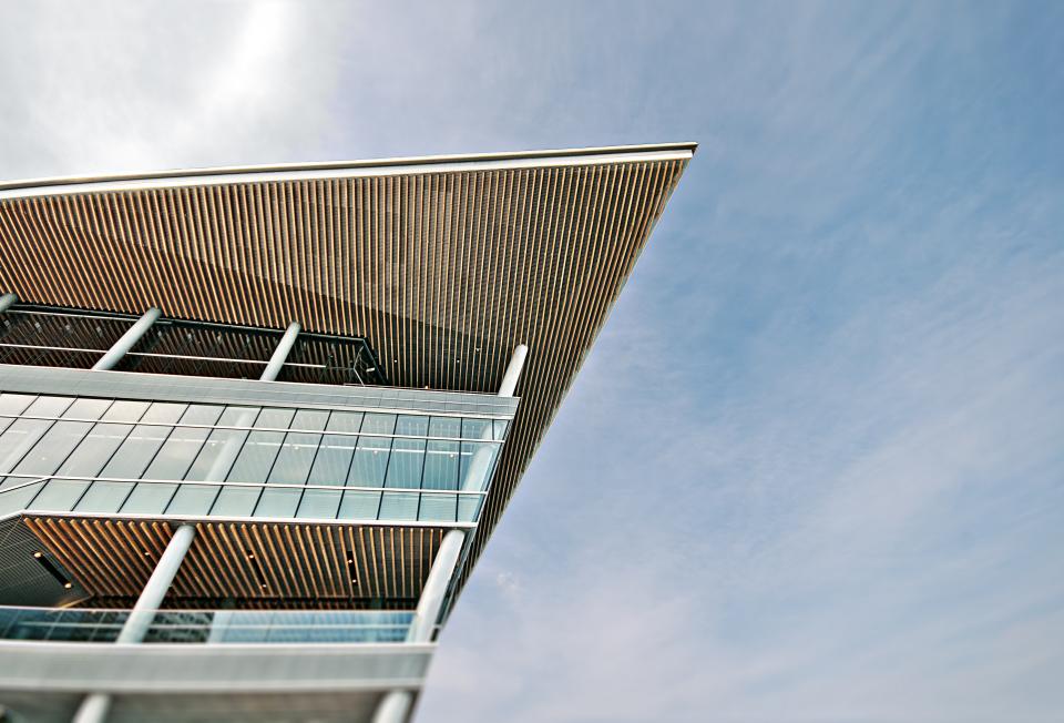 architecture building infrastructure blue sky roof design