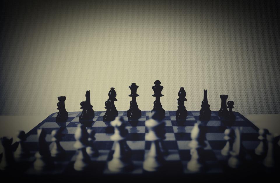 still items things games chess intellectual checkmate black and white bokeh