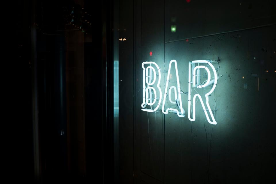 night dark lights bar celebration restaurant drinks alcohol beverage food 