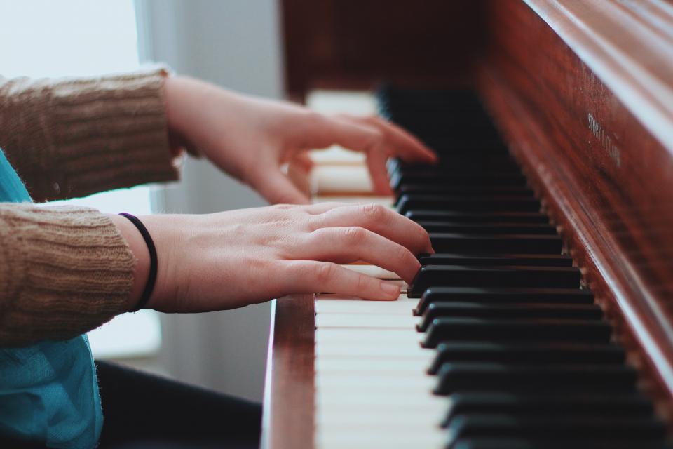people hands piano instrument music sound chords notes organ