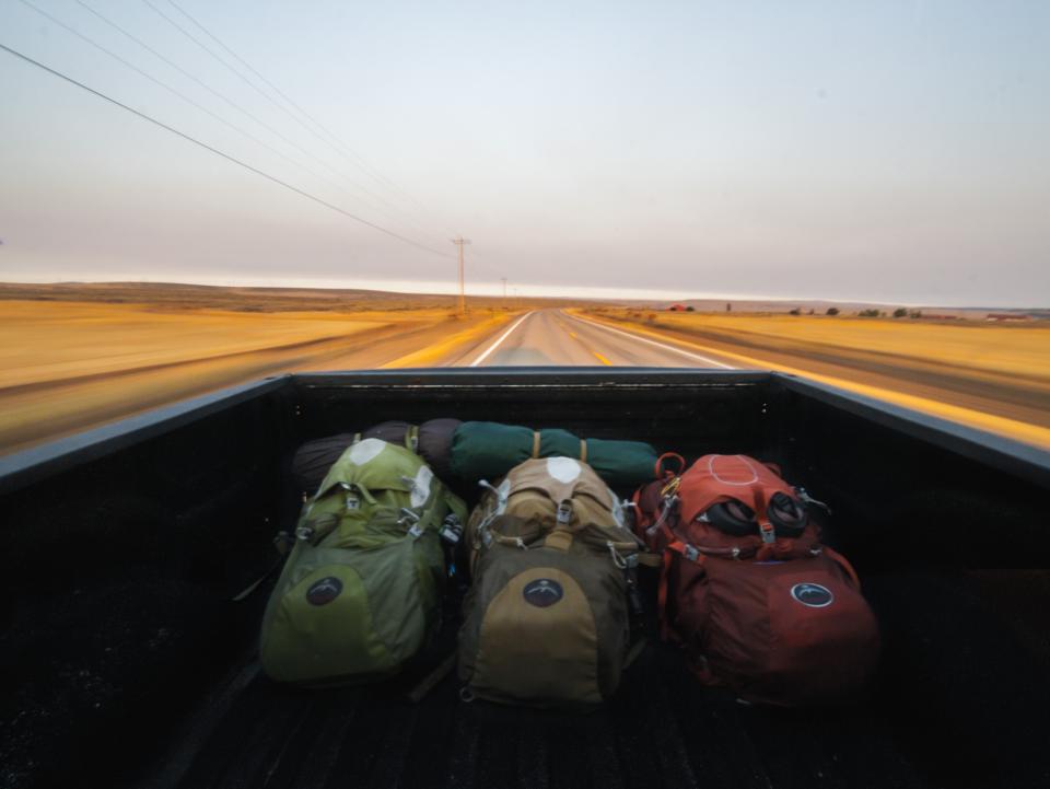 desert landscape road trip travel outdoor bag camping mountaineering