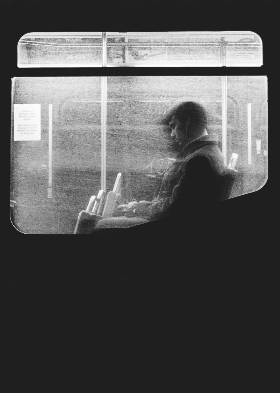 black and white, people, man, guy, sitting, alone, sad, travel, train, transportation