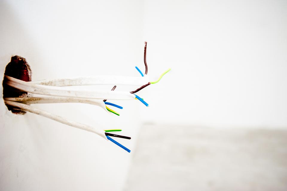 cables wires electricity building wall construction repair renovations outlet power