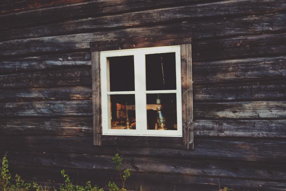 wooden wall window house
