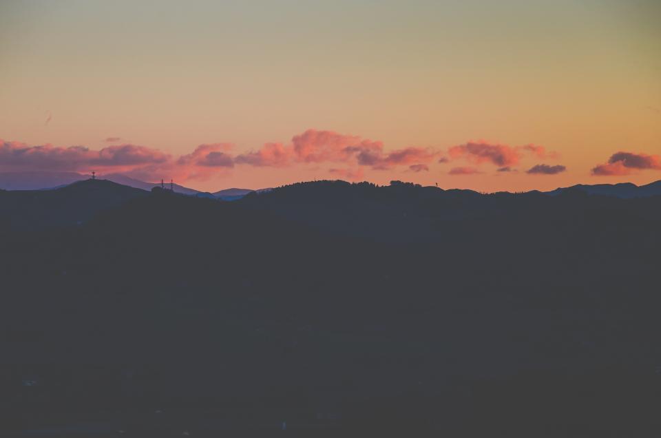 nature landscape shadow silhouette mountain sunset clouds sky
