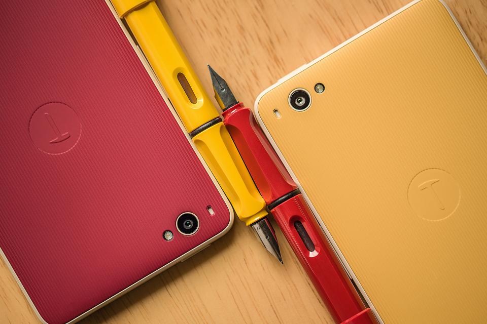 technology gadgets communication smartphones mobile phones calligraphy pens work business office red yellow 