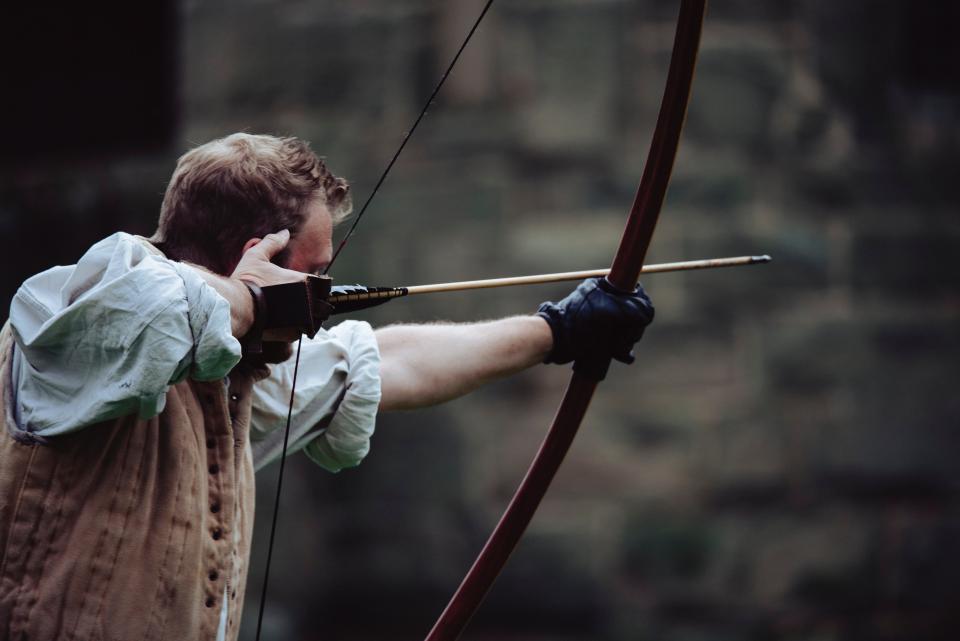 people man atlhlete sport game adventure outdoor bow and arrow archery